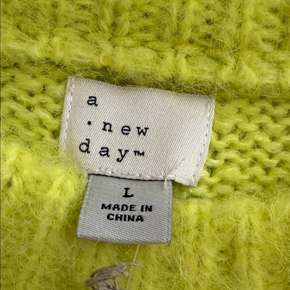 a new day Bright Neon Yellow Crew Neck Sweater - Picture 2 of 3